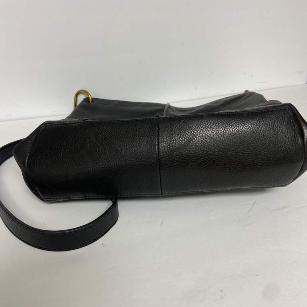 Fossil Crossbody Hobo Messenger Bag - Black Leather - Picture 7 of 14